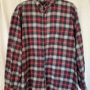 Red and blue cotton flannel - Mountain Ridge